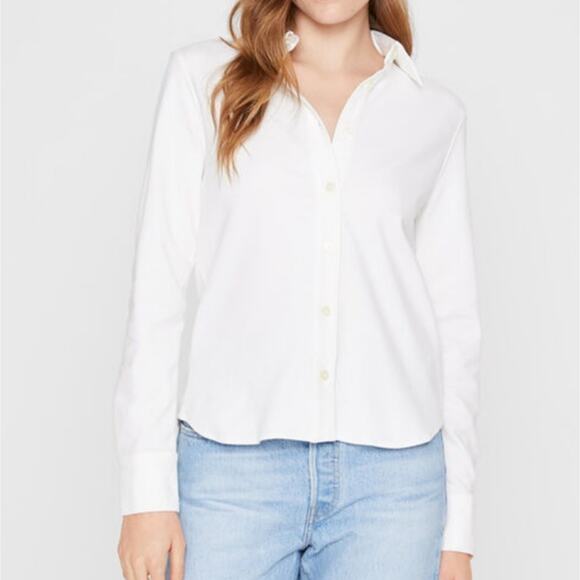 Club Monaco Tops - Club Monaco Cream Perfect Slim Knit Shirt L